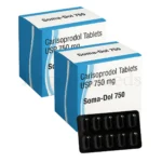 Somadol 750 mg tablet for severe muscle pain, tension, and strong spasms