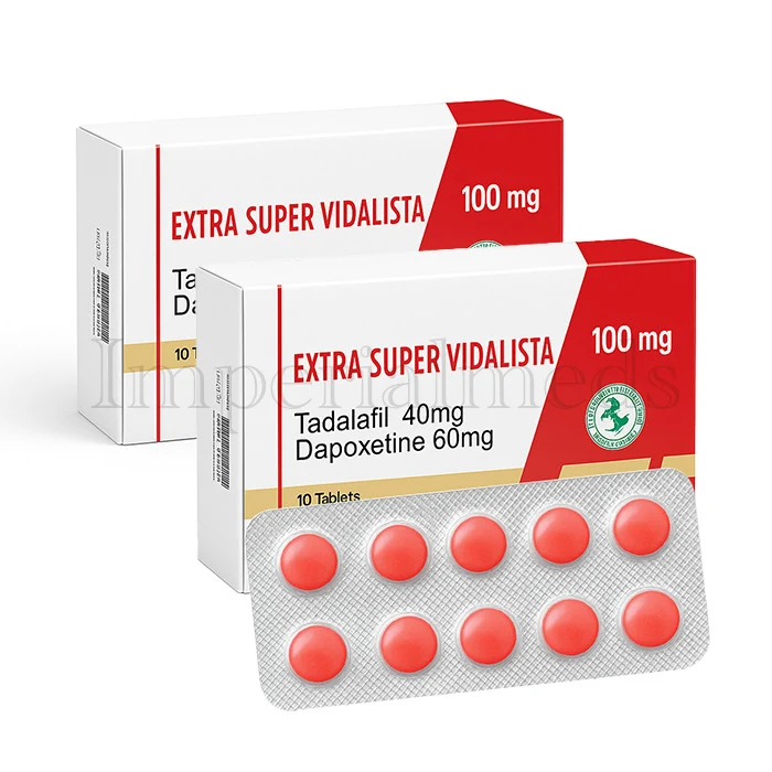 Extra Super Vidalista 100 mg tadalafil tablets for high-strength erectile dysfunction treatment