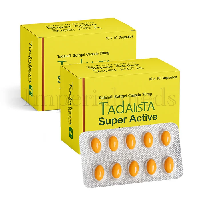 Tadalista Super Active 20 mg tadalafil tablets for fast-acting erectile dysfunction treatment
