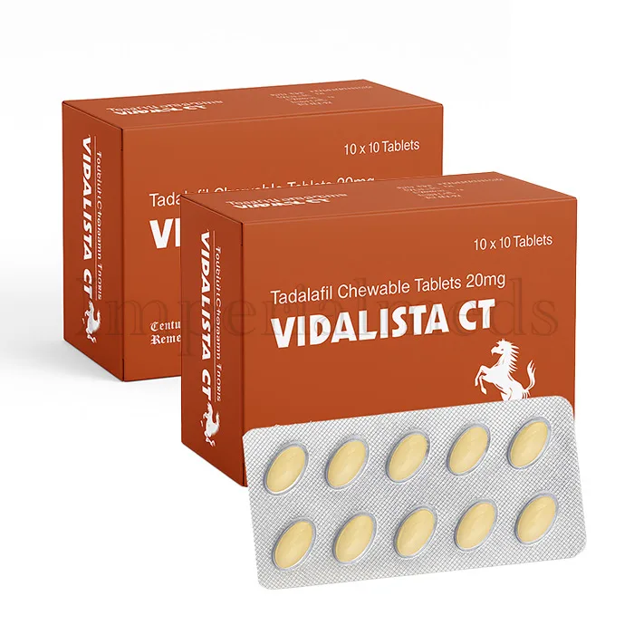 Vidalista CT 20 mg tadalafil chewable tablets for erectile dysfunction treatment