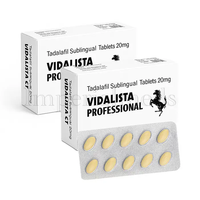 Vidalista Professional 20 mg tadalafil tablets for long-lasting erectile dysfunction treatment